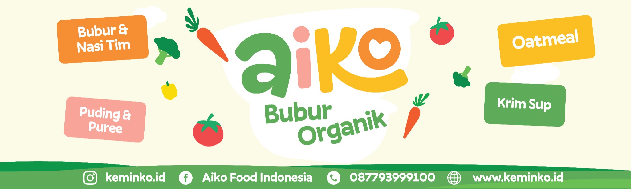 Banner AIKO Bubur Organik